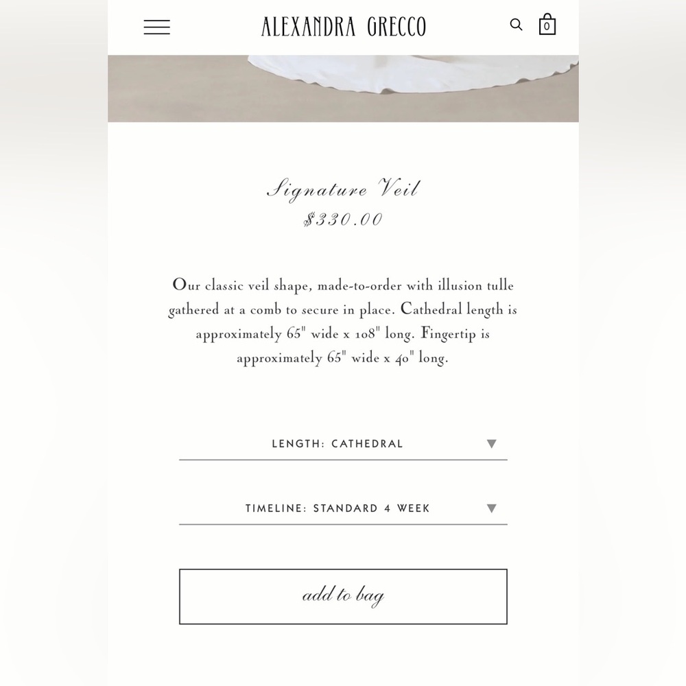 Alexandra Grecco Signature Veil - Picture 3 of 4